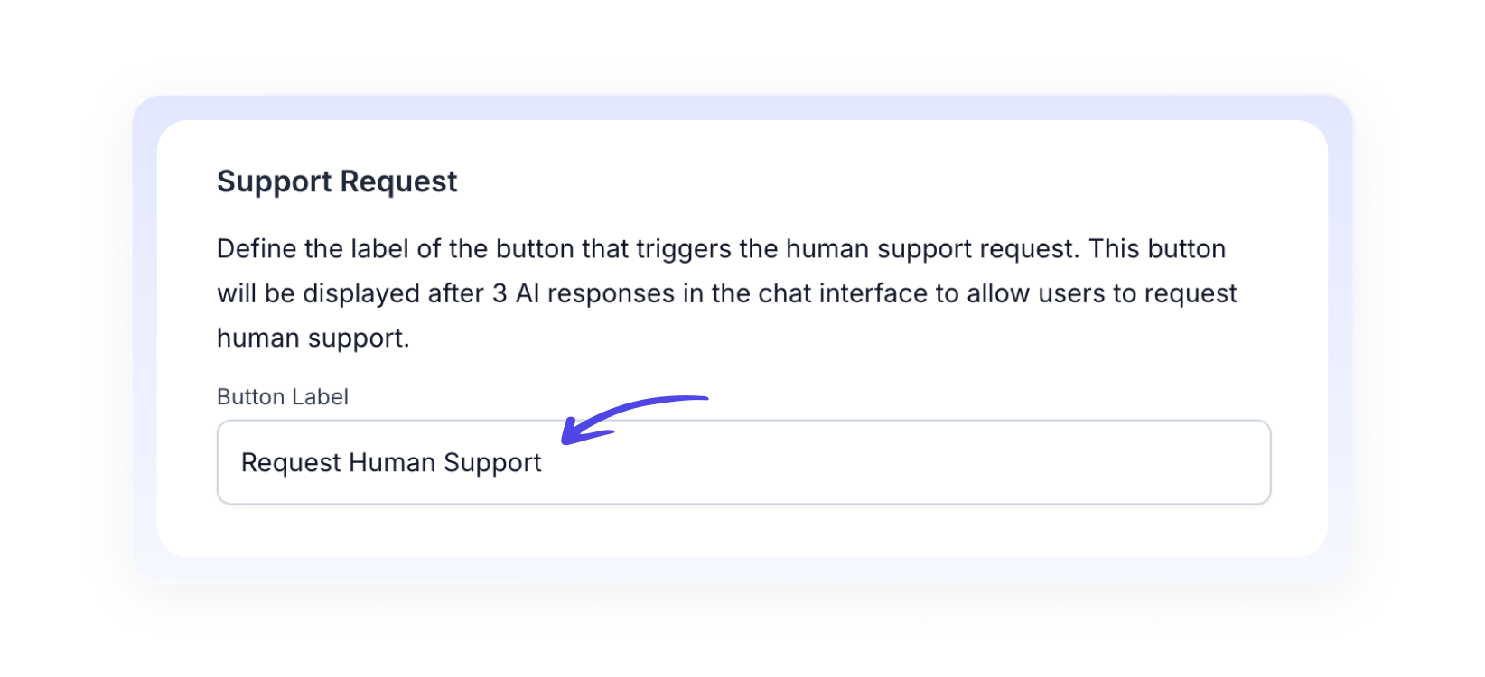 Customize the Human Support Button